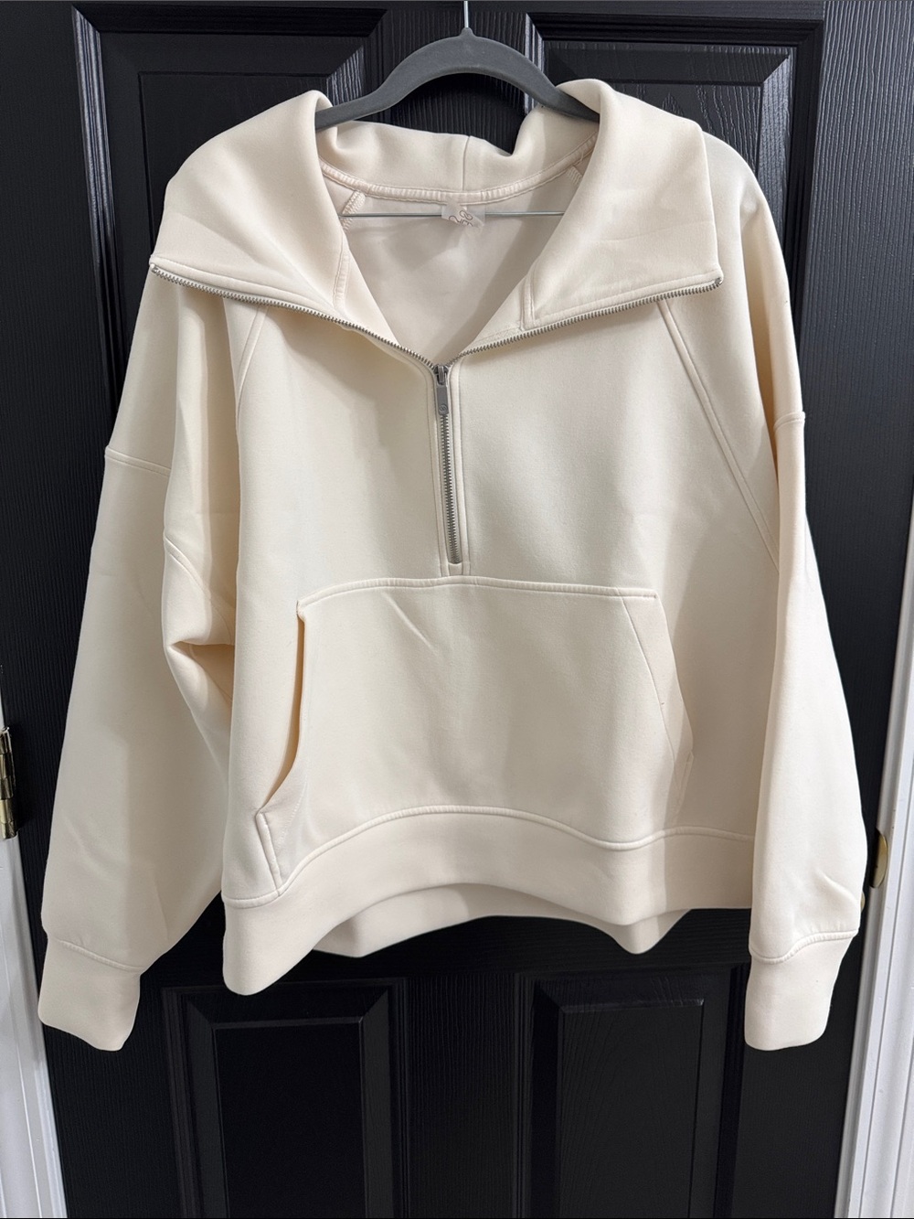CALIA by Carrie Underwood Cream Half-Zip Cowl Pullover